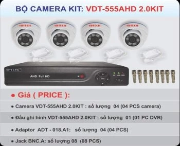 Lắp đặt camera tân phú Vdt-555Ahd 2.0 Kit